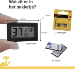 Tool Meister TM1 – Hygrometer & Thermometer - Binnen/Buiten/Koelkast – Digitaal -Zwart - Incl Batterijen -Makita || Merkloos || Stanley Verkoopwinkel 1200x1101 2