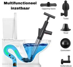 Merkloos FreeDrain® Professionele Luchtdruk Pomp Ontstopper - 4 Ontstoppingskoppen - Luchtdruk Meter - RVS - Gootsteenontstopper - Toilet - WC - Afvoer - Rioolontstopper - Ontstoppingsveer - Plopper - 0-8 Bar -Makita || Merkloos || Stanley Verkoopwinkel 1200x1105 4