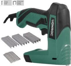 VONROC Elektrische Tacker – Complete Set Incl. 900 Nieten & 300 Spijkers