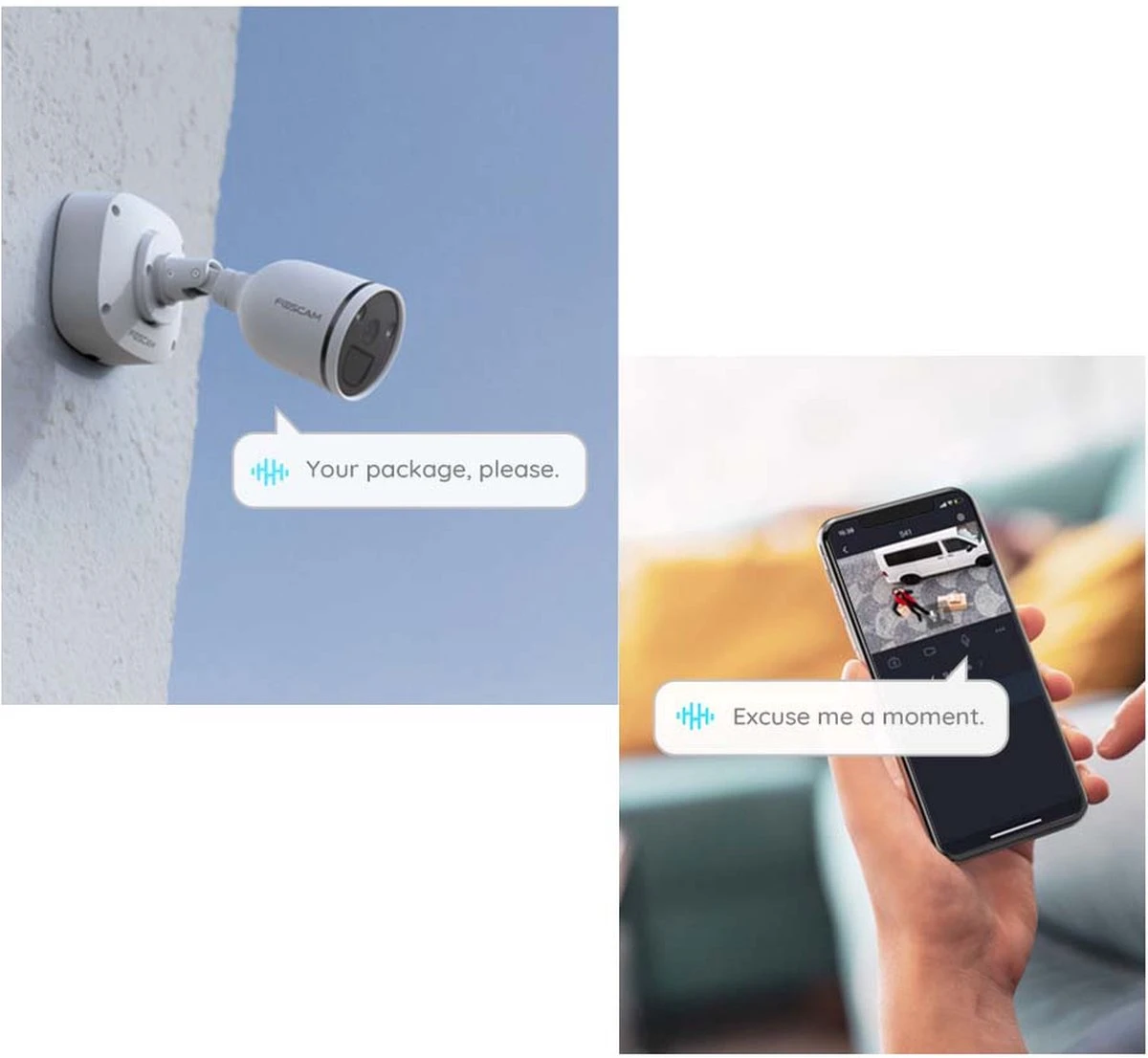 Foscam S41 - 4MP , Dual-Band , Camera Met Schijnwerper, Bewegingsmelder - Wifi - Wit 5 Foscam S41 - 4MP , Dual-Band , Camera Met Schijnwerper, Bewegingsmelder - Wifi - Wit - Afbeelding 5