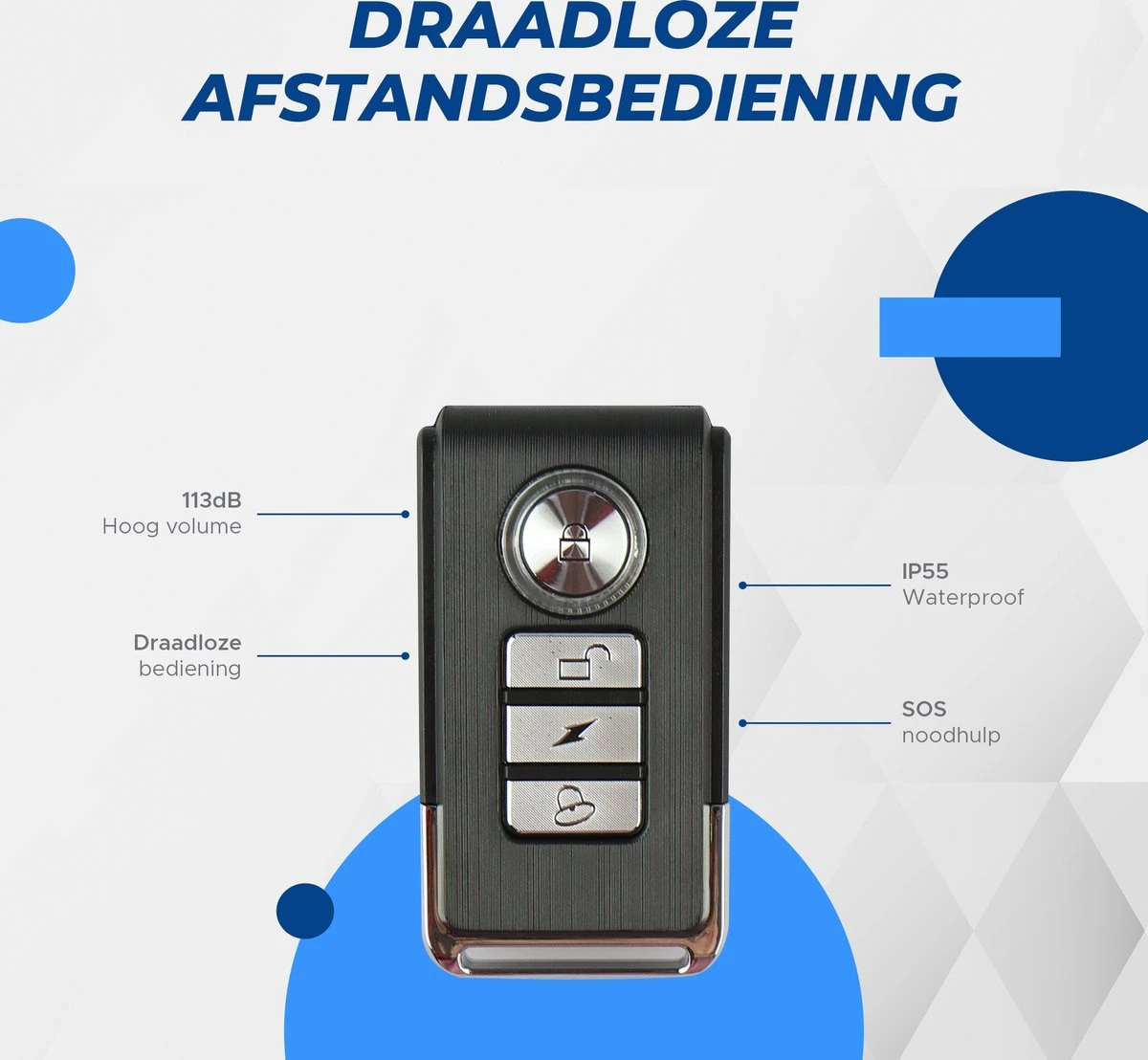 Merkloos Cloxks Alarmsysteem Voor Fiets & Scooter - Fietsalarm Met Afstandsbediening - Motor Alarm - Waterdicht Fietsslot 4 Merkloos Cloxks Alarmsysteem Voor Fiets & Scooter - Fietsalarm Met Afstandsbediening - Motor Alarm - Waterdicht Fietsslot - Afbeelding 4