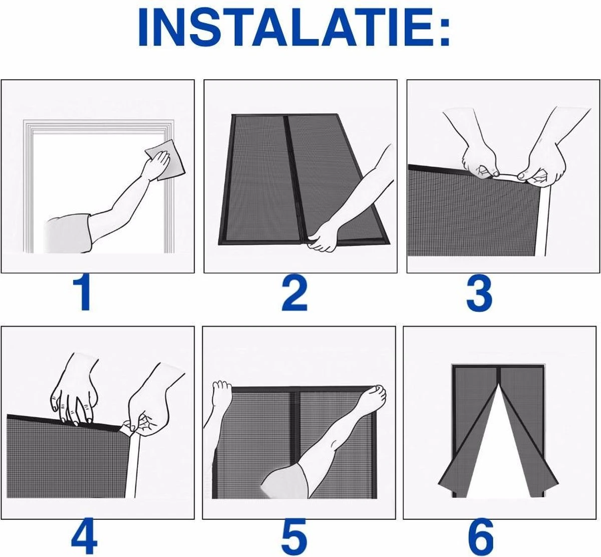 J-Pro Magnetisch Vliegengordijn - High Quality Glasvezel Deurhor- Deurgordijn - 210x101 Cm – Grijs 10 J-Pro Magnetisch Vliegengordijn - High Quality Glasvezel Deurhor- Deurgordijn - 210x101 Cm – Grijs - Afbeelding 10