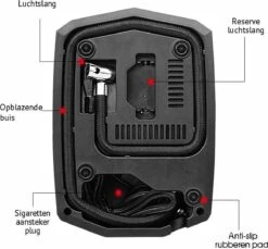 Olvy Elektrische Bandenpomp - Luchtcompressor 12V - Compressor Bandenpomp - Fiets/Auto/Motor/Bal/Luchtbed - Met 4 Opzet Stukken -Makita || Merkloos || Stanley Verkoopwinkel 1200x1111 7