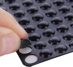 FSW-Products - 50 Stuks - Siliconen Buffers - 9mm Dia - 2.5mm Dik - Zwart - Schokdempers - Zelfklevend - Deurbuffer - Deurstopper - Ladekast - Silicone - Meubelonderzetter - Stootdoppen - Geluidsdempers - WC Buffer - Toilet - Closetbuffer