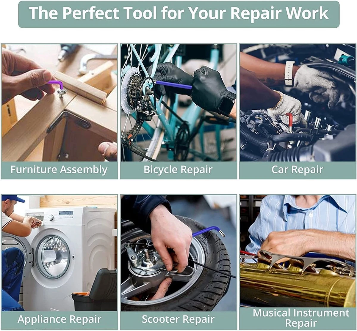 Inbussleutelset 9-delig - Inbus Key Set - 9-delige L-vormige Inbussleutelset 3 Inbussleutelset 9-delig - Inbus Key Set - 9-delige L-vormige Inbussleutelset - Afbeelding 3