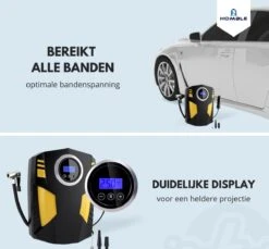 HOMBLE Compressor - 12V Luchtcompressor - Bandenpomp - Elektrische Fietspomp - 10,3 BAR - Auto/Fiets/Bal - Inclusief 4 Opzetstukken -Makita || Merkloos || Stanley Verkoopwinkel 1200x1114 3