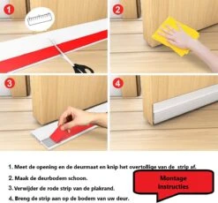 Huntex Zelfklevende Tochtstrip Voor Deuren - Wit - 100 X 5 CM - Tochtstopper - Tochtband - Tochtrol Voor Deuren - Deurborstel - Tochtborstel -Makita || Merkloos || Stanley Verkoopwinkel 1200x1115 15