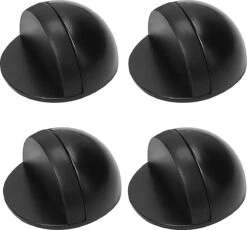 Merkloos Deurstopper Zwart Zonder Boren Zelfklevende Geluiddemper Kamerdeur 4-delige Rvs Vloerdeurstopper Binnendeur