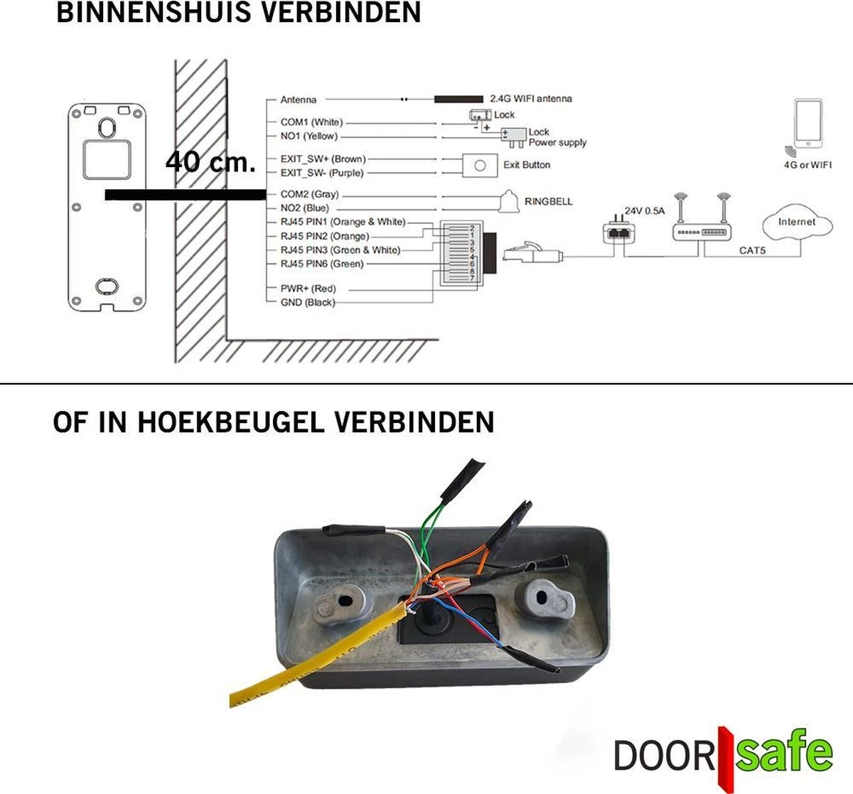 Doorsafe 6660 PRO - Professionele Internet Camera Video Deurbel - FHD 2MP - Via 2,4 Of 5Ghz WiFi Of Netwerkkabel - 32Gb - Instelbaar Bewakingsgebied & Lichaamsdetectie 5 Doorsafe 6660 PRO - Professionele Internet Camera Video Deurbel - FHD 2MP - Via 2,4 Of 5Ghz WiFi Of Netwerkkabel - 32Gb - Instelbaar Bewakingsgebied & Lichaamsdetectie - Afbeelding 5
