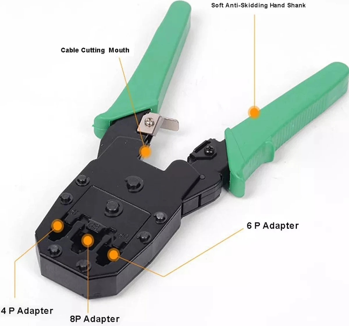 LOUZIR Krimptang UTP Netwerk Kabel RJ11 RJ12 RJ45 Cat 5E Cat6 - Kabelstripper - Striptang - Ethernet Netwerk Kabel Krimper - Cable Shrinker - Crimping Tool 2 LOUZIR Krimptang UTP Netwerk Kabel RJ11 RJ12 RJ45 Cat 5E Cat6 - Kabelstripper - Striptang - Ethernet Netwerk Kabel Krimper - Cable Shrinker - Crimping Tool - Afbeelding 2