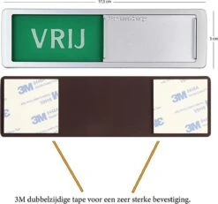 Vrij - Bezet Schuifbordje - Hoge Kwaliteit - Aluminium Look - 17,5 Cm X 5 Cm X 0,6 Cm - Promessa Design. -Makita || Merkloos || Stanley Verkoopwinkel 1200x1121 26