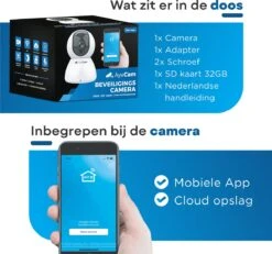 AyeCam Beveiligingscamera – Met App - WiFi - Bewegingssensor - Incl. 32GB SD - Camera Beveiliging - Huisdiercamera -Makita || Merkloos || Stanley Verkoopwinkel 1200x1122 15