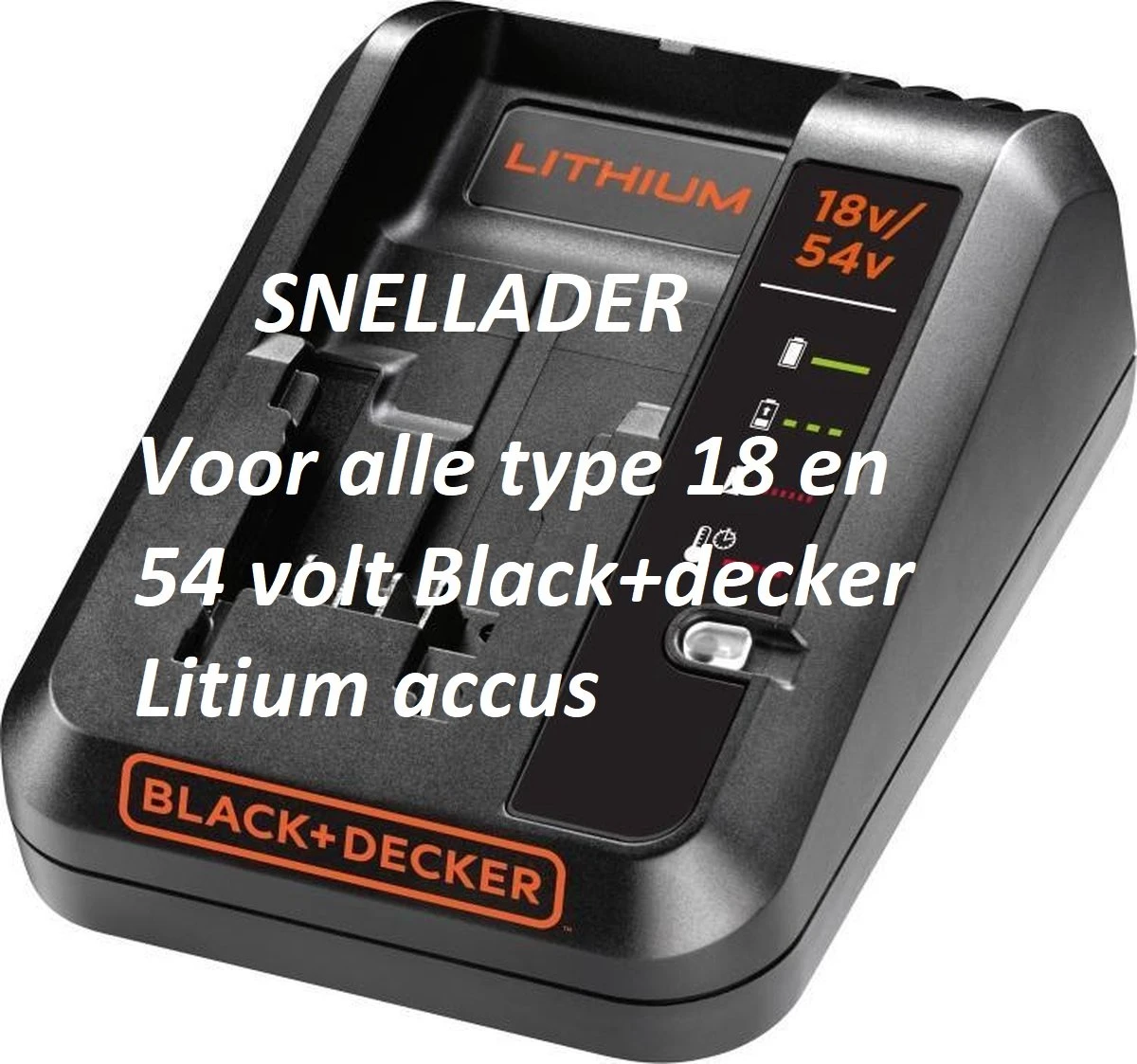 Black & Decker BLACK+DECKER Laadapparaat 2A/ 18V-54V 2 Black & Decker BLACK+DECKER Laadapparaat 2A/ 18V-54V - Afbeelding 2