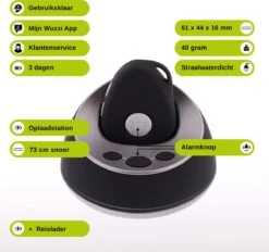 Wuzzi Alert Pebbles Zwart - Persoonlijk Alarm Voor Binnen En Buiten - Senioren Alarm -Makita || Merkloos || Stanley Verkoopwinkel 1200x1125 27