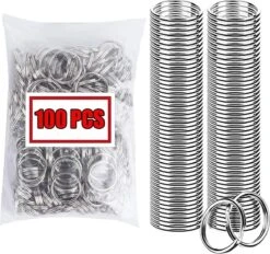 Merkloos Sleutelringen 100 Stuks - RVS - 20mm
