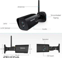 Zekona 30C - 5MP Beveiligingscamera Voor Buiten - Camera Beveiliging - 4x Digitale Zoom + 64GB SD Kaart -Makita || Merkloos || Stanley Verkoopwinkel 1200x1128 9