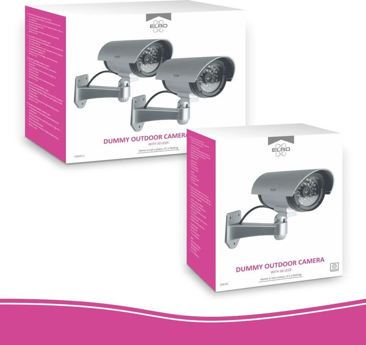 ELRO CDB25S-2 Outdoor Dummy Camera Met LED's - 2 Pack 6 ELRO CDB25S-2 Outdoor Dummy Camera Met LED's - 2 Pack - Afbeelding 6