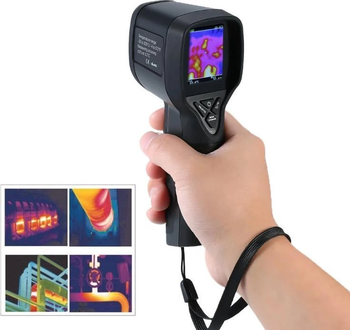 HTI HT-175 Warmtebeeldcamera - Warmtecamera - Thermische Camera - WarmteBeeld Camera - WarmteBeeld -20 Tot 300 °C - 32x32 Pixels 4 HTI HT-175 Warmtebeeldcamera - Warmtecamera - Thermische Camera - WarmteBeeld Camera - WarmteBeeld -20 Tot 300 °C - 32x32 Pixels - Afbeelding 4