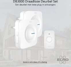 ELRO DB3000 Draadloze Deurbel Set – 2x Plug-in Ontvanger - Bereik 300 Meter - IP65 Waterdicht - 64 Melodieën - Wit -Makita || Merkloos || Stanley Verkoopwinkel 1200x1132 32