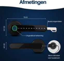 MOWA Deurklink Vergrendeling - Smart Lock - Slim - Vingerafdruk - Kinderslot - Slimme - Beveiliging - 2 Stuks -Makita || Merkloos || Stanley Verkoopwinkel 1200x1136 23