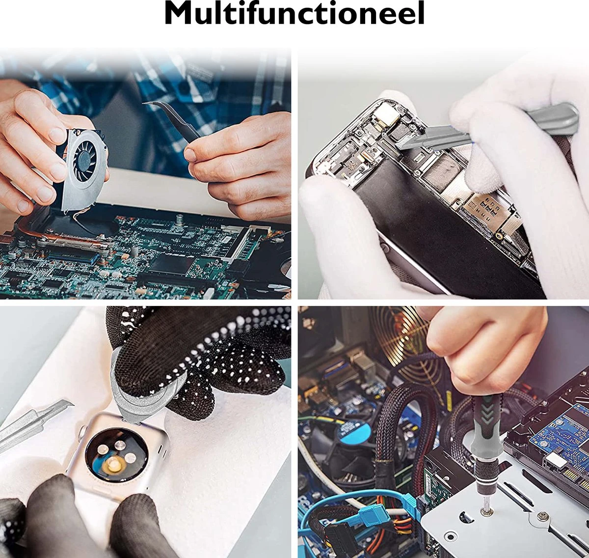 Dieux® - 125 Delige Precisie Schroevendraaierset - Grijs - Magnetisch - Schroevendraaier - Gereedschapset - Bidset - Gereedschap - Reparatie - Werkbank - Opbergbox - Pasen 6 Dieux® - 125 Delige Precisie Schroevendraaierset - Grijs - Magnetisch - Schroevendraaier - Gereedschapset - Bidset - Gereedschap - Reparatie - Werkbank - Opbergbox - Pasen - Afbeelding 6