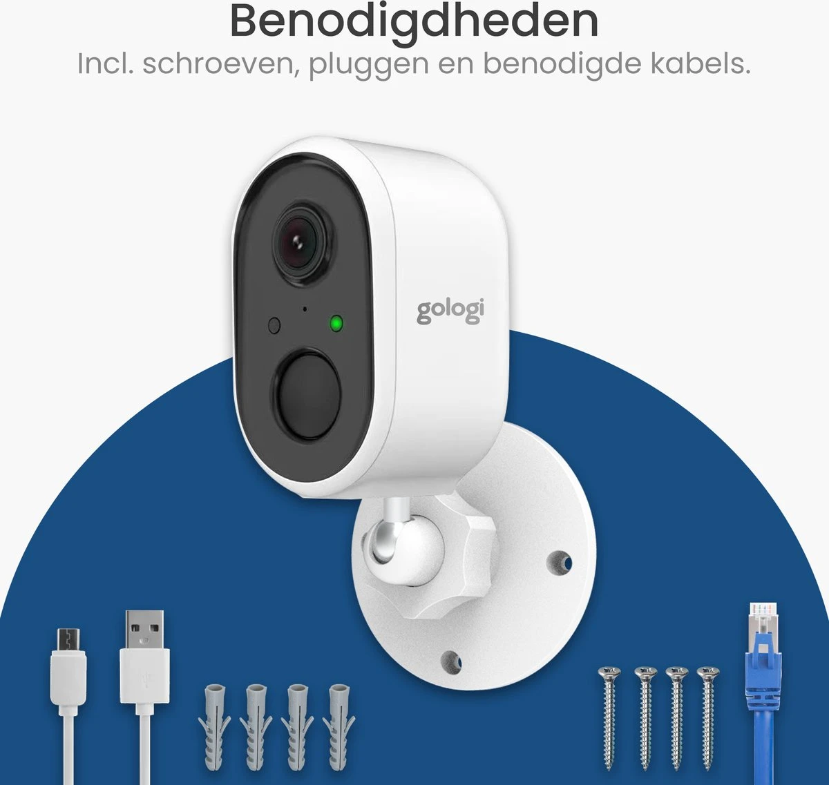 Gologi Homestation Beveiligingscamera Draadloos Buiten - Met Nachtzicht - WIFI Camera - Security Camera - Oplaadbaar - 2K Ultra HD - 128G Homestation - Set Van 2 + Station 5 Gologi Homestation Beveiligingscamera Draadloos Buiten - Met Nachtzicht - WIFI Camera - Security Camera - Oplaadbaar - 2K Ultra HD - 128G Homestation - Set Van 2 + Station - Afbeelding 5