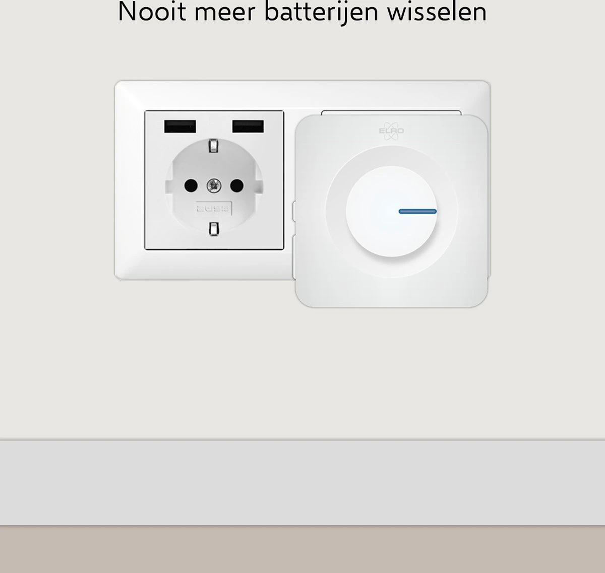 ELRO DB3000 Draadloze Deurbel Set – Plug-in Ontvanger - Bereik 300 Meter - IP65 Waterdicht - 64 Melodieën - Wit 4 ELRO DB3000 Draadloze Deurbel Set – Plug-in Ontvanger - Bereik 300 Meter - IP65 Waterdicht - 64 Melodieën - Wit - Afbeelding 4