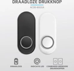 KlikAanKlikUit ACDB-8000AZ - Draadloze Deurbel - Zwart -Makita || Merkloos || Stanley Verkoopwinkel 1200x1137 23