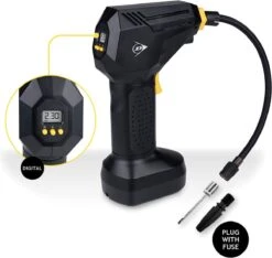 Dunlop Digitale Luchtcompressor - Bandenpomp - 12V - Digitaal Display - Max. 150PSI/ 10 Bar - Incl. Opbergtas En 2 Naalden - Autobanden En Opblaasartikelen -Makita || Merkloos || Stanley Verkoopwinkel 1200x1138 5