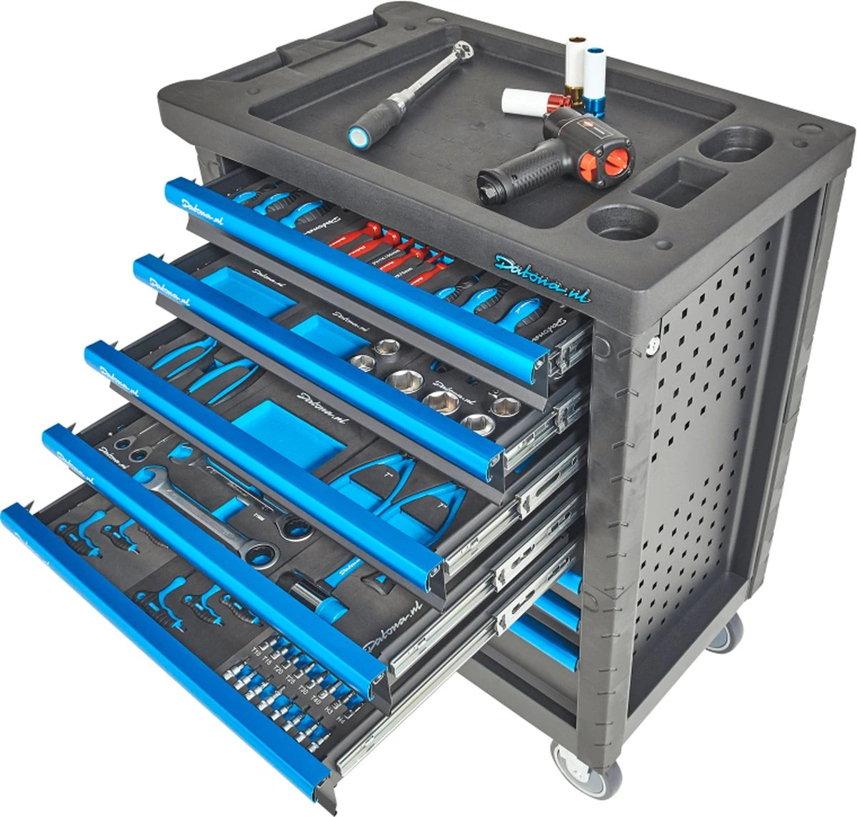 Datona® Gevulde Gereedschapswagen Ultimate Plus 8 Lades 5 Lades Gevuld - Zwart 11 Datona® Gevulde Gereedschapswagen Ultimate Plus 8 Lades 5 Lades Gevuld - Zwart - Afbeelding 11