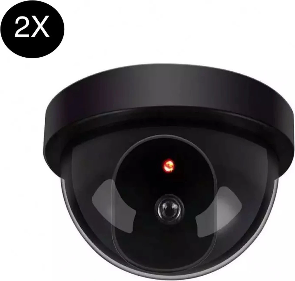Dummy Camera - 2 Stuk(s) - Beveiligingscamera - Nep Camera - Buiten & Binnen - Alarm - Led - Zwart 1 Dummy Camera - 2 Stuk(s) - Beveiligingscamera - Nep Camera - Buiten & Binnen - Alarm - Led - Zwart