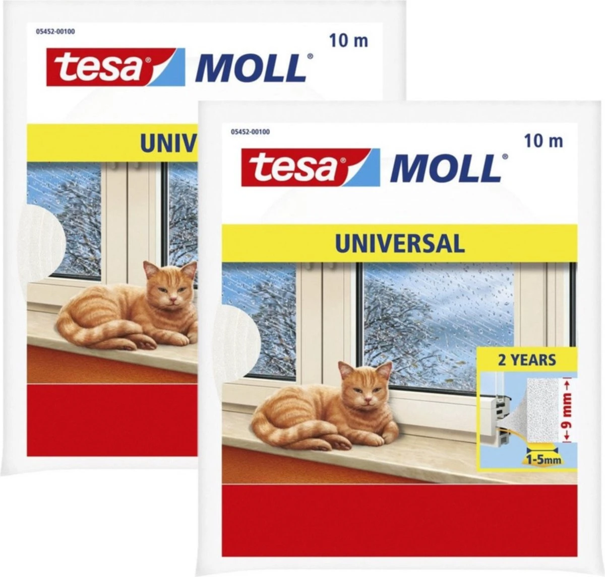 Tesa 2x Pakjes Zelfklevende Raam/deur Tochtstrip Wit 10 Meter X 9 Mm - Huis Isolatie - Tochtstroken Voor Ramen En Deuren 5 Tesa 2x Pakjes Zelfklevende Raam/deur Tochtstrip Wit 10 Meter X 9 Mm - Huis Isolatie - Tochtstroken Voor Ramen En Deuren - Afbeelding 5