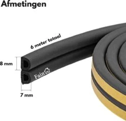 Tochtstrips Voor Deuren – 6 Meter Rol – Zwart – Tochtband Zelfklevend - D-profiel - Tochtstopper – Tochtband - Tochtstrip Deur – Deurborstel – Tochtstrip Raam – Tochtborstel – Tochtwering -Makita || Merkloos || Stanley Verkoopwinkel 1200x1148 20