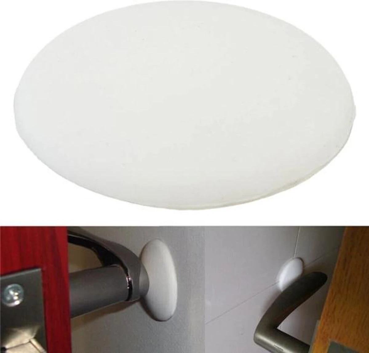 Merkloos Zelfklevende Deurstoppers - 2 Stuks - Wit - Deurbuffer - Deurbescherming - Muurbescherming - Deurstopper 4 Merkloos Zelfklevende Deurstoppers - 2 Stuks - Wit - Deurbuffer - Deurbescherming - Muurbescherming - Deurstopper - Afbeelding 4