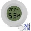Tool Meister TM2 – Hygrometer & Thermometer - Binnen/Buiten/Koelkast – Digitaal - Wit - Incl Batterijen