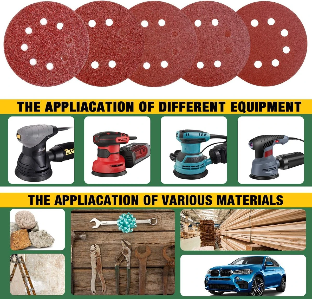 Faseras Schuurschijf/Schuurpapier Set - 120 Stuks - 125MM - 60/80/120/180/240 Grit - Klittenbandbevestiging - Voor Excentrische Schuurmachines 5 Faseras Schuurschijf/Schuurpapier Set - 120 Stuks - 125MM - 60/80/120/180/240 Grit - Klittenbandbevestiging - Voor Excentrische Schuurmachines - Afbeelding 5