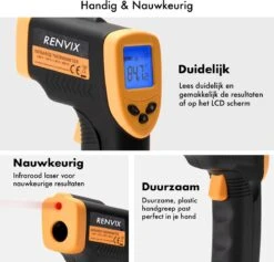 DynaBright Digitale Infrarood Thermometer - Van -50℃ Tot 380℃ - Batterij Inbegrepen - Gebruik Voor Binnen En Buiten - Temperatuurmeter Met LCD Scherm - In ℉ En ℃ - Infrarood Thermometer - Warmtemeter Met Ingebouwde Laser -Makita || Merkloos || Stanley Verkoopwinkel 1200x1150