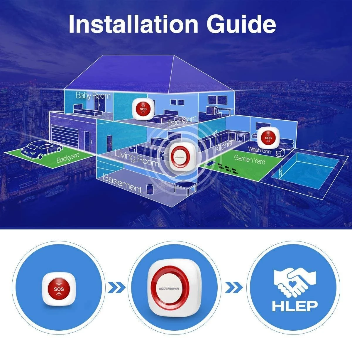 Zorgoproep Thuisnoodoproep Voor Ouderen Zorg Voor Ouderen Paniekalarm Draadloze Alarmzender SOS Alarm Draadloos Met Batterijen (1 X SOS Zender) 8 Zorgoproep Thuisnoodoproep Voor Ouderen Zorg Voor Ouderen Paniekalarm Draadloze Alarmzender SOS Alarm Draadloos Met Batterijen (1 X SOS Zender) - Afbeelding 8
