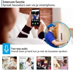 Cless - Deurbel Met Camera - Inclusief Chime - Draadloze Deurbel - Video Deurbel - Zwart -Makita || Merkloos || Stanley Verkoopwinkel 1200x1155 21