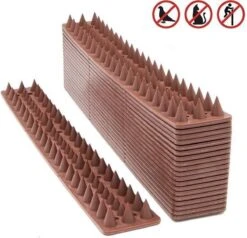 Merkloos Anti Klim Strips - Anti Overklimstrips - Duivenafweer -Klimstrips - Anti Dieven - Anti Vogels - Tegen Dieven - Tegen Vogels - Tegen Katten - Tegen Inbraken - Tegen Overklimmen -Anti Climb Spike Strip - Antiklimstrips-10 Stuks Van 50 Cm-Totaal 5 Meter