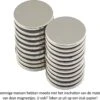 Merkloos Ronde Platte Neodymium Magneten 20 Stuks - 15 X 3 Mm - Zeer Sterk - Neodymium Magneet - Koelkast - Whiteboard