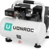 VONROC PRO Stille Compressor - Olievrij - 750W - 1PK - 128 L/min. – 6 Liter – 8 Bar – 57,5dB(A) – Silent – Low Noise - Wit