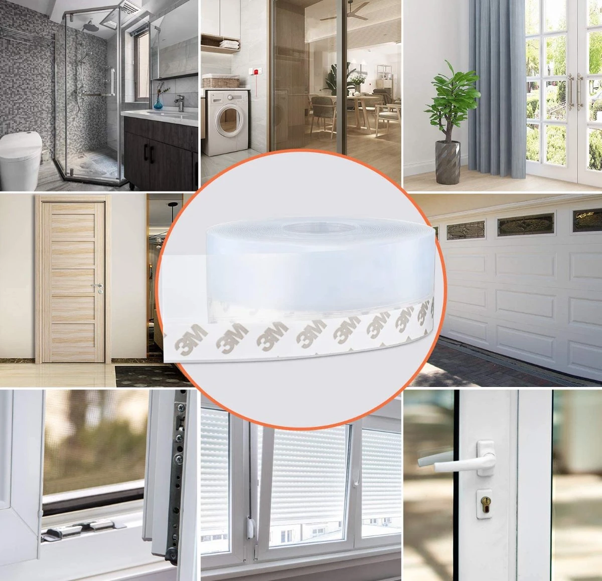 Fabula Tochtstrips Voor Deuren - Tochtstopper - Tochtrol - Tochtband - Tochthond - Zelfklevend En Isolerend - 500CM X 4,5CM 2 Fabula Tochtstrips Voor Deuren - Tochtstopper - Tochtrol - Tochtband - Tochthond - Zelfklevend En Isolerend - 500CM X 4,5CM - Afbeelding 2