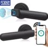 Flient Slimme Deurslot - Smartlock Met Vingerafdruk - Deurklink - Zwart - Slim Deurslot - Deurkruk - Smarthome