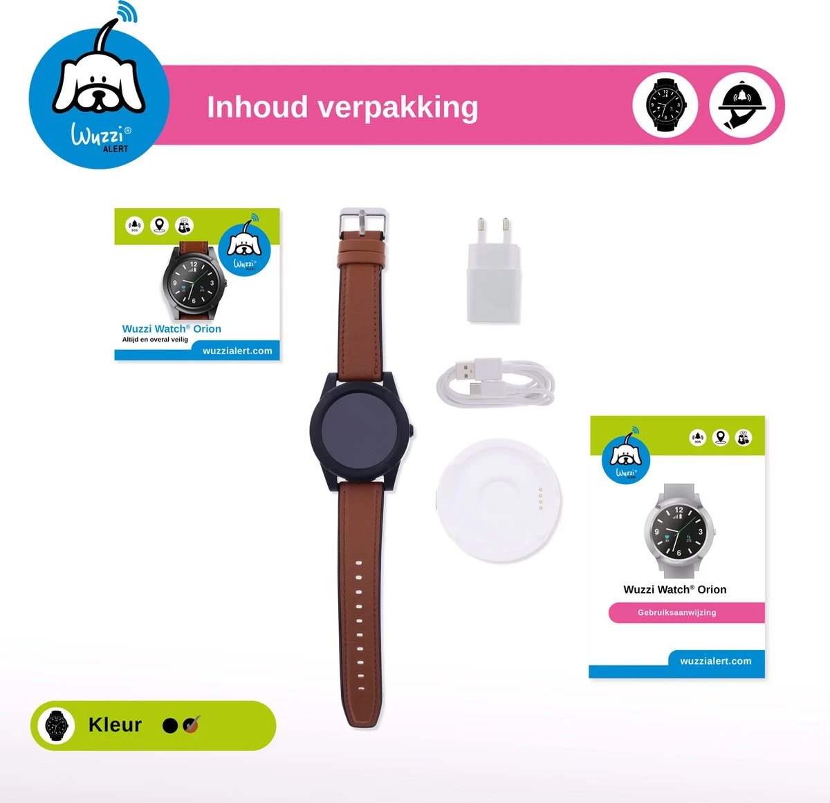 Wuzzi Watch Orion - Personenalarmering Voor Binnen En Buiten - Senioren Alarm - Sportief Alarmhorloge - Bruin 11 Wuzzi Watch Orion - Personenalarmering Voor Binnen En Buiten - Senioren Alarm - Sportief Alarmhorloge - Bruin - Afbeelding 11