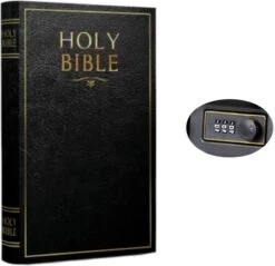 Uitgehold Boek Met Verborgen Geheim Compartiment Voor Sieraden, Geld En Contant Geld (bijbel) (klein, Cijferslot)