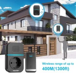 Tecknet Draadloze Deurbel Met 1 Ontvanger Inclusief Stopcontact | Duurzame Zender Zonder Batterijen | Zwart -Makita || Merkloos || Stanley Verkoopwinkel 1200x1162 19