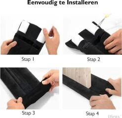 Dieux® - Tochtstrip - Zwart - Tochtstrips Voor Deuren - Tochtstopper - Tochtrol Deur - Dubbelzijdig - Aanpasbaar - Tochthond - Tochtkussen - Tochtband - Duurzaam - Isolatie - Housewarming Cadeau - Pasen -Makita || Merkloos || Stanley Verkoopwinkel 1200x1162 20