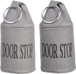 ESSCHERT DESIGN Deurstopper SET 2-Stuks Gevuld Met Zand Grijs Met Ring