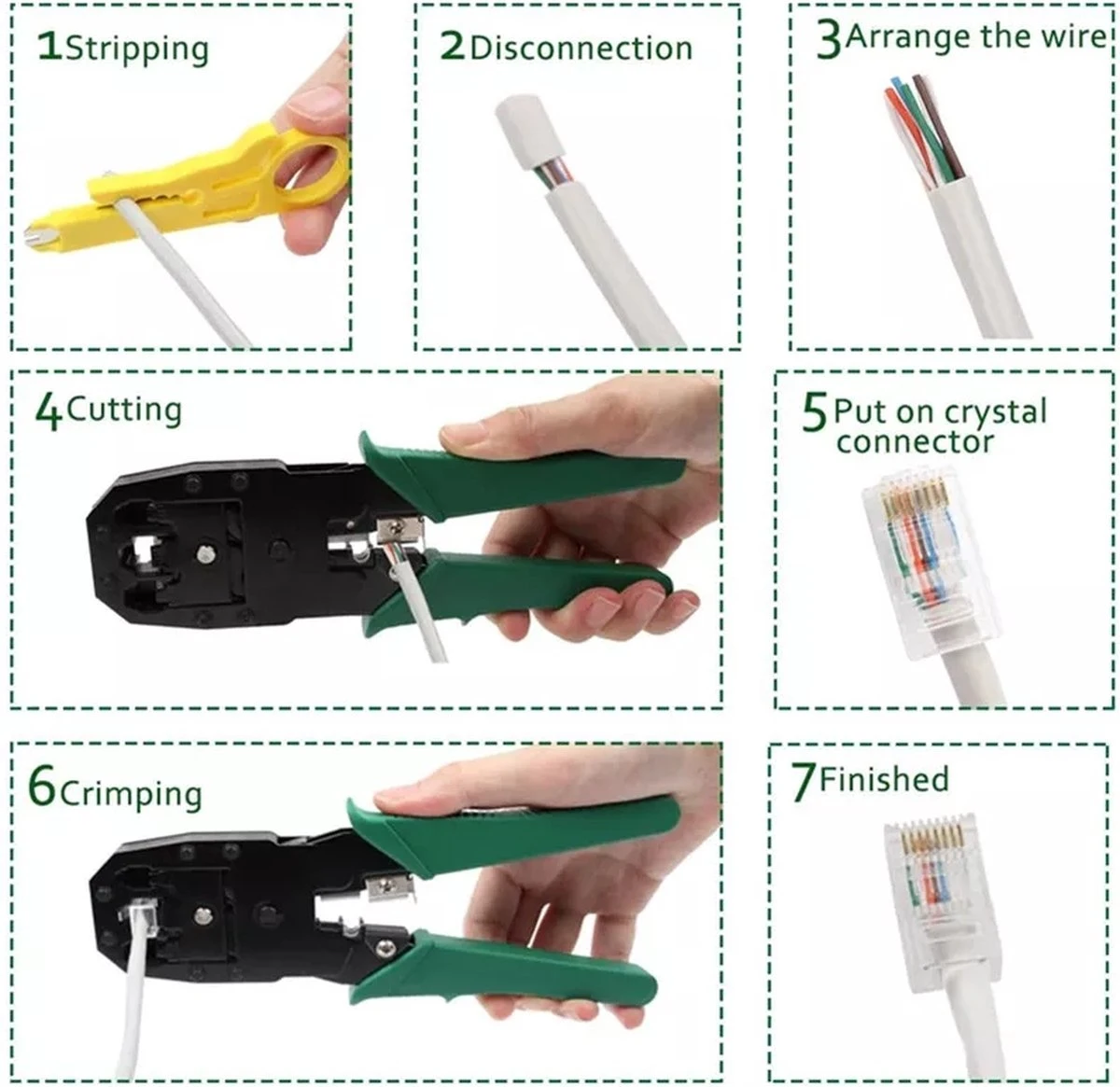 LOUZIR Krimptang UTP Netwerk Kabel RJ11 RJ12 RJ45 Cat 5E Cat6 - Kabelstripper - Striptang - Ethernet Netwerk Kabel Krimper - Cable Shrinker - Crimping Tool 5 LOUZIR Krimptang UTP Netwerk Kabel RJ11 RJ12 RJ45 Cat 5E Cat6 - Kabelstripper - Striptang - Ethernet Netwerk Kabel Krimper - Cable Shrinker - Crimping Tool - Afbeelding 5